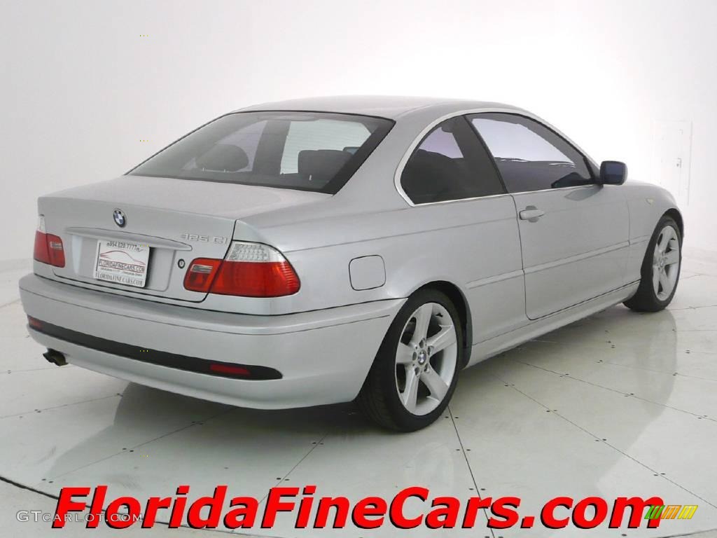 2004 3 Series 325i Coupe - Titanium Silver Metallic / Black photo #2