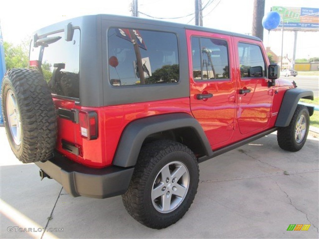 2012 Wrangler Unlimited Rubicon 4x4 - Flame Red / Call of Duty: Black Sedosa/Silver French-Accent photo #1
