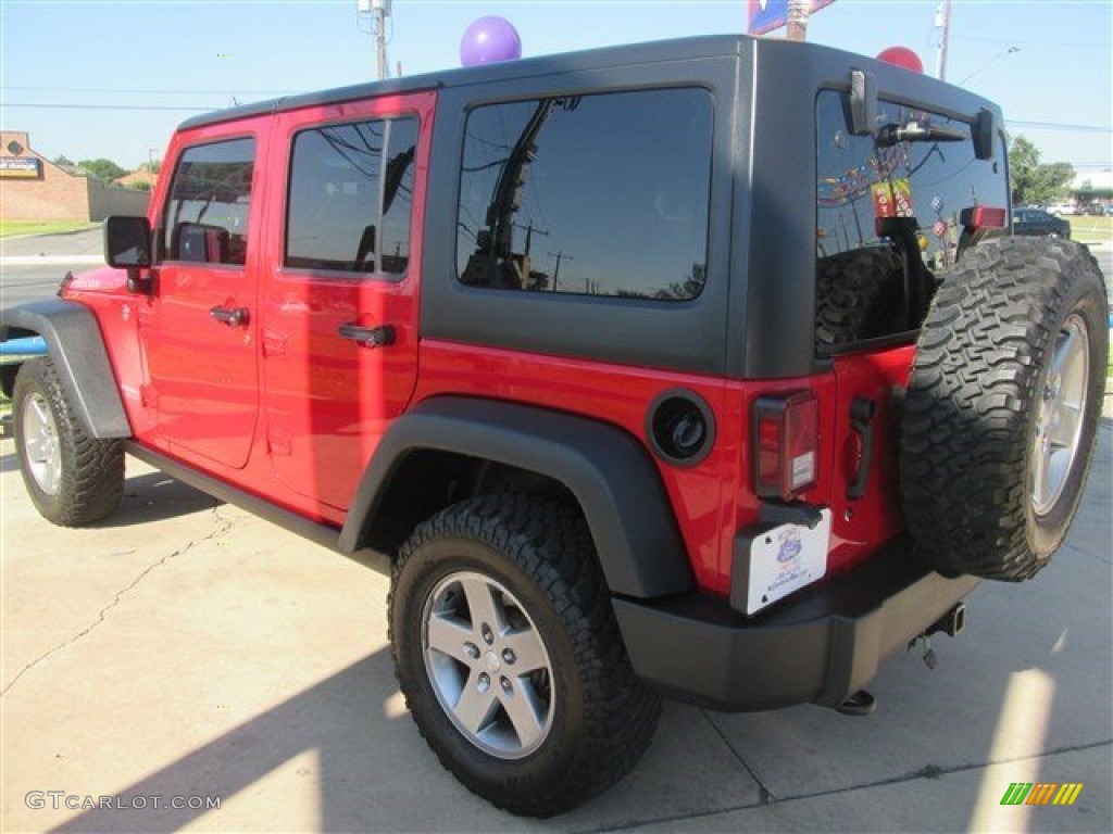 2012 Wrangler Unlimited Rubicon 4x4 - Flame Red / Call of Duty: Black Sedosa/Silver French-Accent photo #2