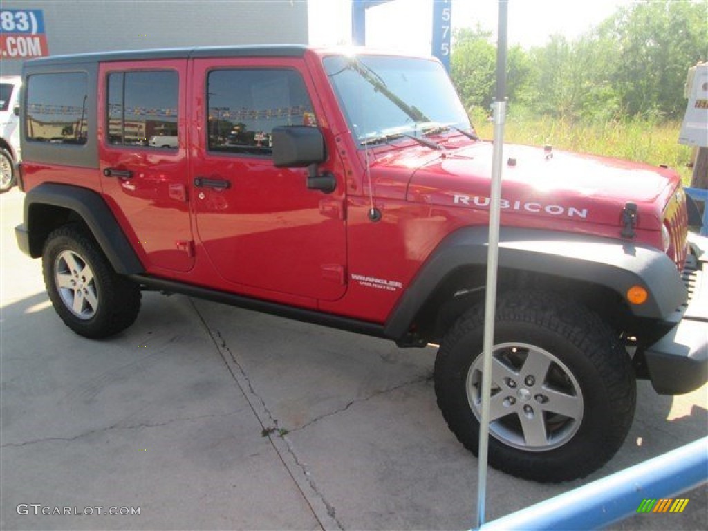 2012 Wrangler Unlimited Rubicon 4x4 - Flame Red / Call of Duty: Black Sedosa/Silver French-Accent photo #4