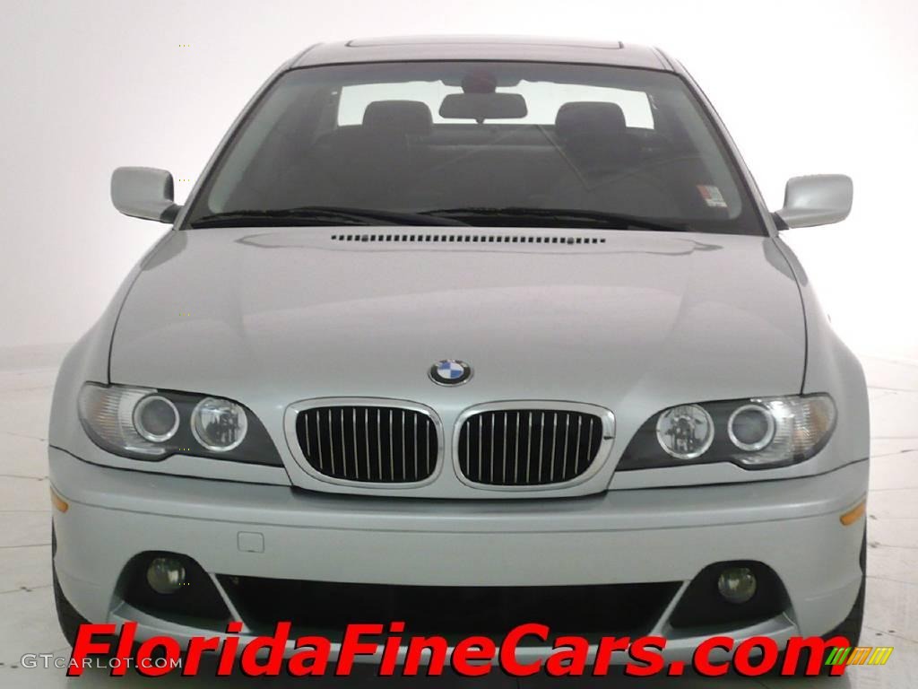 2004 3 Series 325i Coupe - Titanium Silver Metallic / Black photo #5