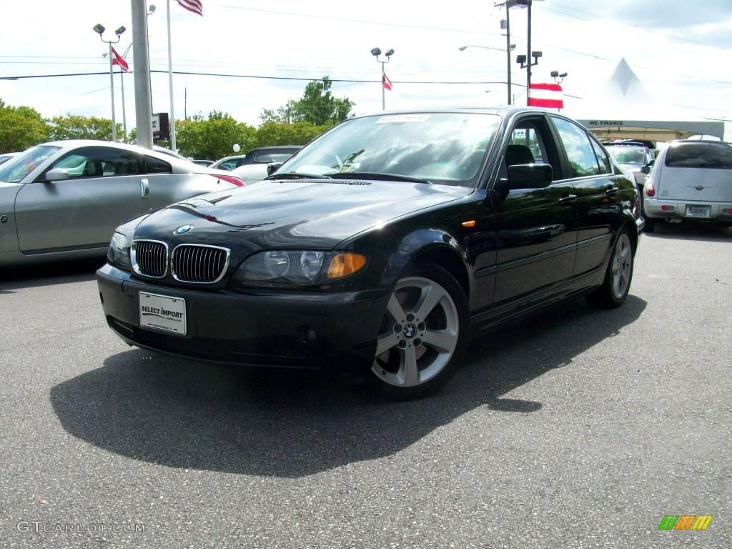 2004 3 Series 330i Sedan - Black Sapphire Metallic / Black photo #2