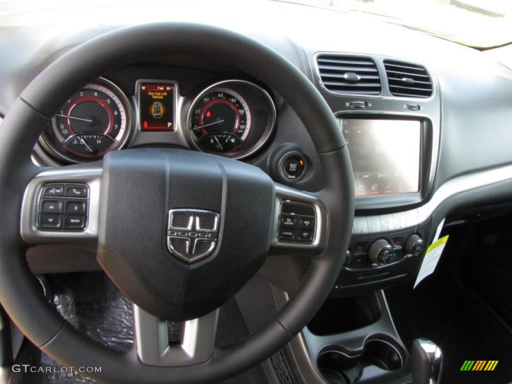 2015 Dodge Journey Crossroad Black Steering Wheel Photo #96392537