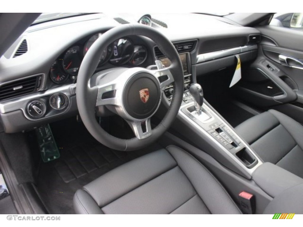 Black Interior 2015 Porsche 911 Carrera 4S Coupe Photo #96393348