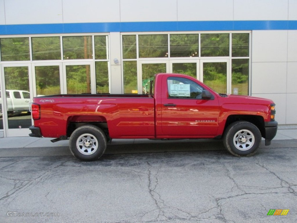 2014 Silverado 1500 WT Regular Cab 4x4 - Victory Red / Jet Black/Dark Ash photo #2