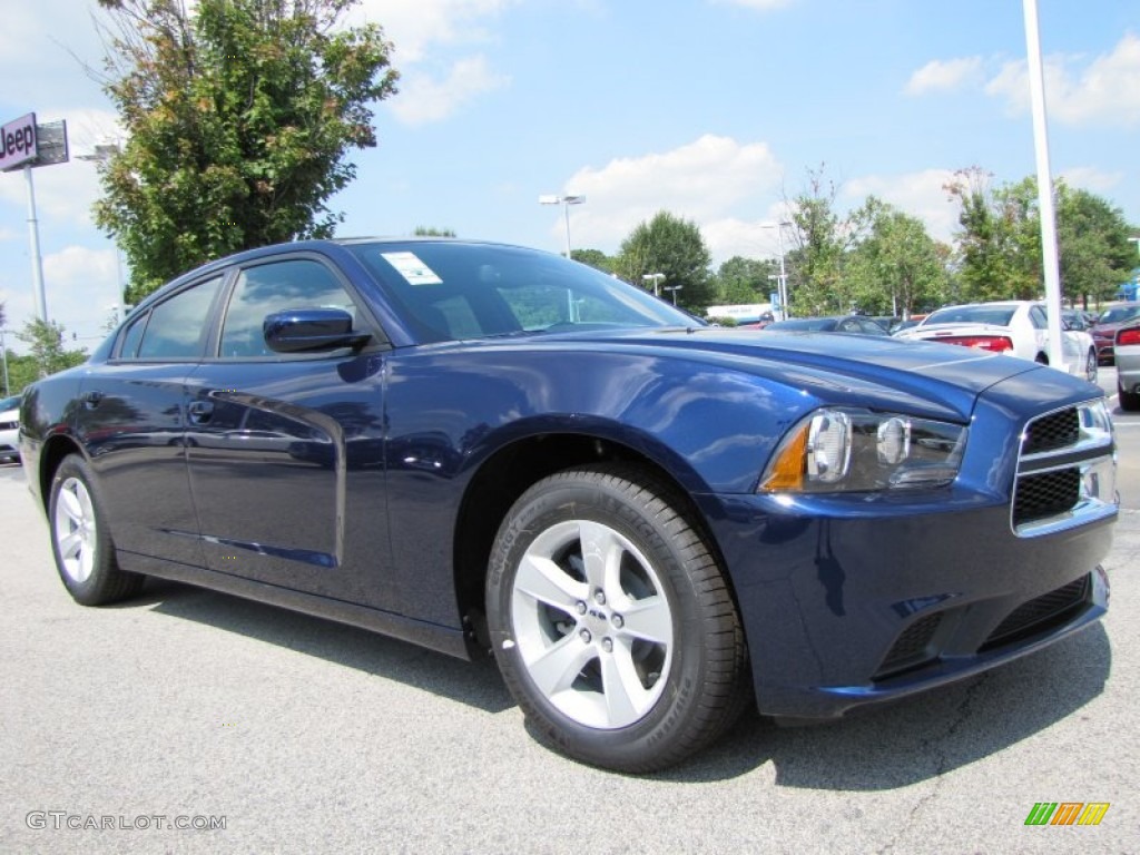 2014 Charger SE - Jazz Blue Pearl / Black photo #4