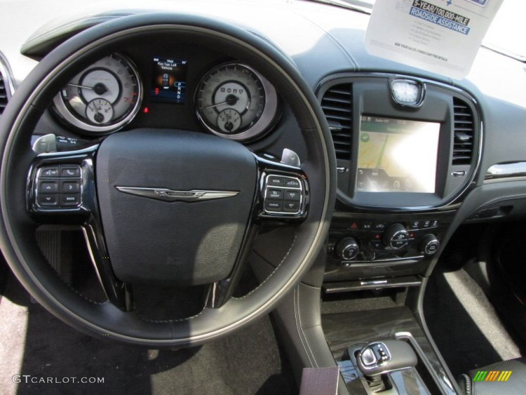 2014 Chrysler 300 John Varvatos Limited Edition John Varvatos Black/Pewter Dashboard Photo #96396406