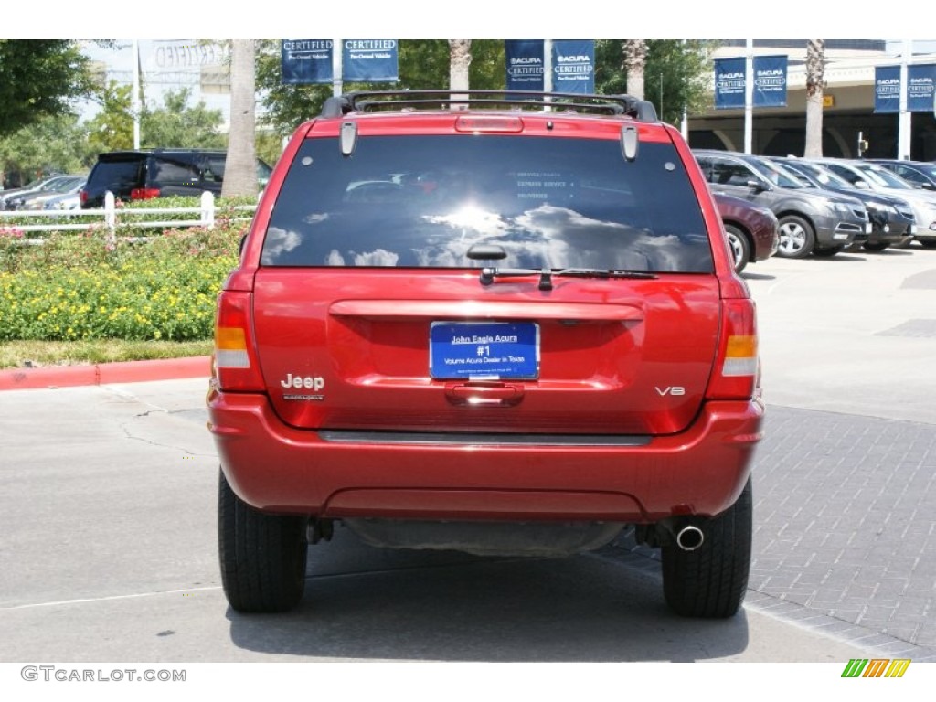 2001 Grand Cherokee Limited 4x4 - Inferno Red Crystal Pearl / Sandstone photo #5