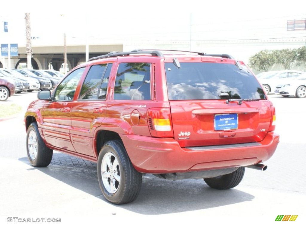 2001 Grand Cherokee Limited 4x4 - Inferno Red Crystal Pearl / Sandstone photo #8