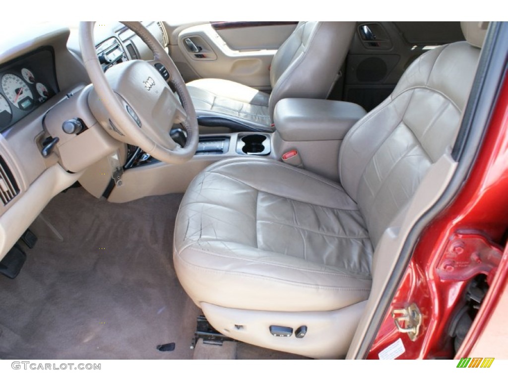 2001 Grand Cherokee Limited 4x4 - Inferno Red Crystal Pearl / Sandstone photo #12