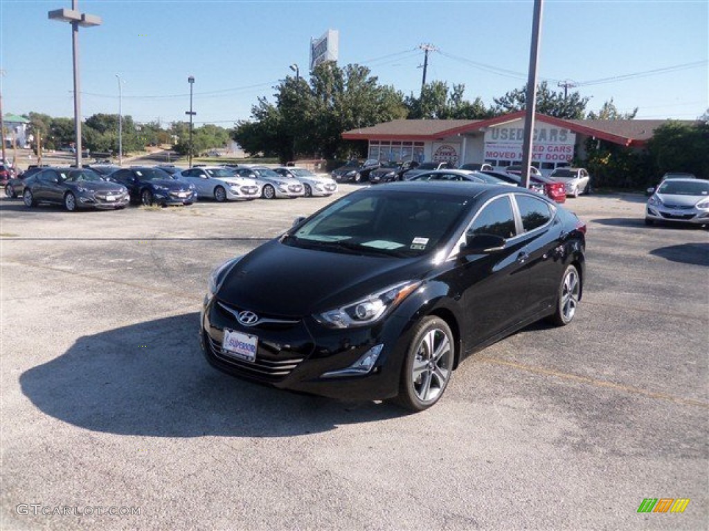 2015 Elantra Sport Sedan - Phantom Black / Gray photo #1