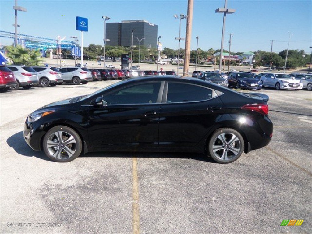 2015 Elantra Sport Sedan - Phantom Black / Gray photo #3