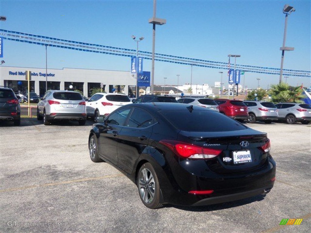 2015 Elantra Sport Sedan - Phantom Black / Gray photo #4