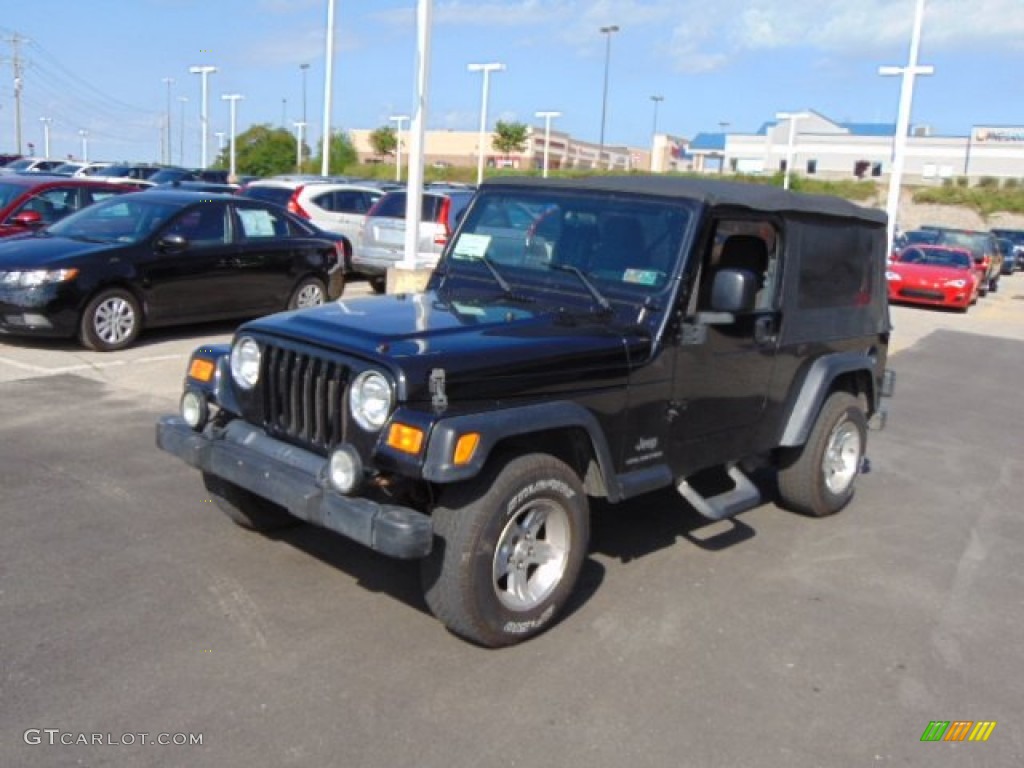 Black 2004 Jeep Wrangler Unlimited 4x4 Exterior Photo #96400363