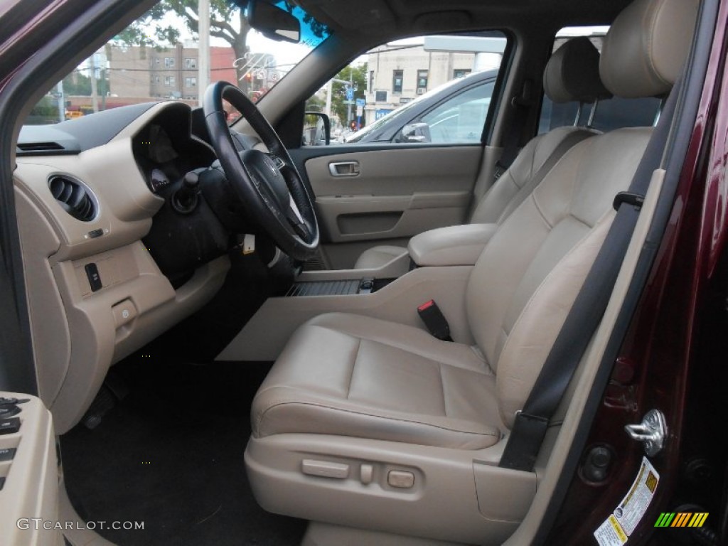Beige Interior 2011 Honda Pilot EX-L 4WD Photo #96401108