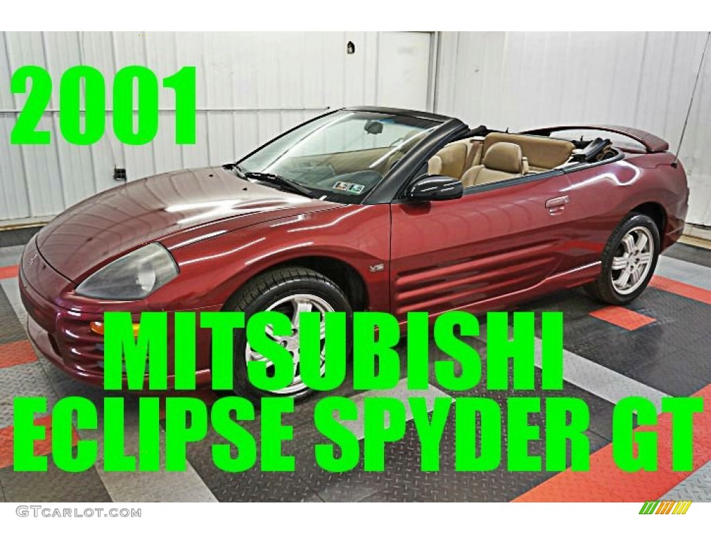 2001 Eclipse Spyder GT - Patriot Red Pearl / Black photo #1