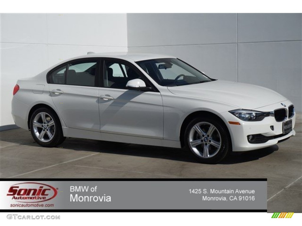 2015 3 Series 320i Sedan - Alpine White / Black photo #1