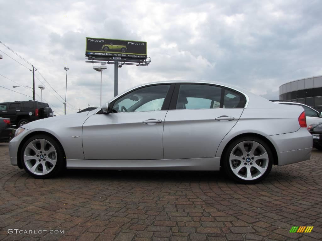 2008 3 Series 335i Sedan - Titanium Silver Metallic / Black photo #2