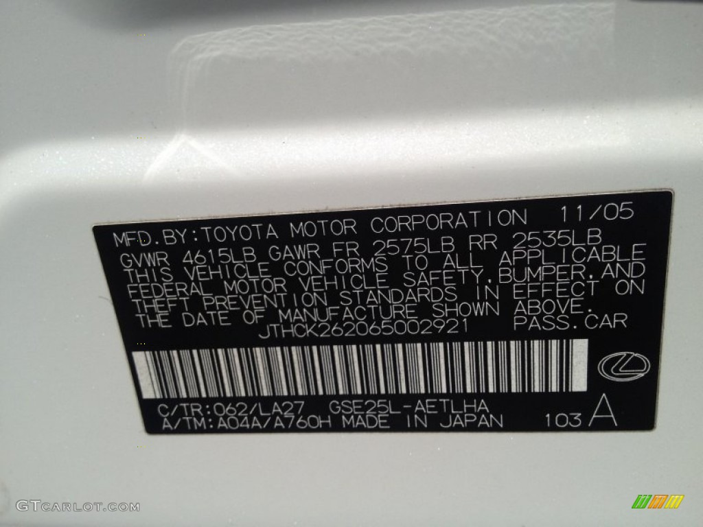 2006 IS 250 AWD - Crystal White / Black photo #15