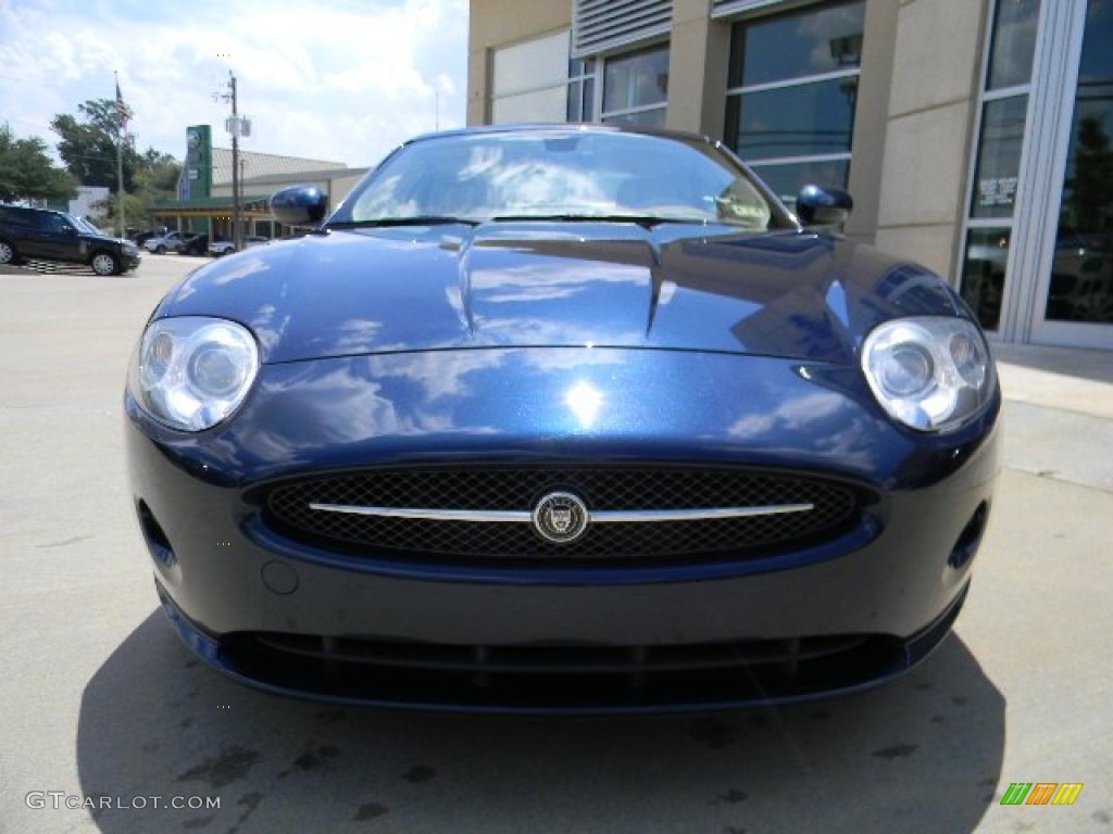 2007 XK XK8 Convertible - Indigo Blue Metallic / Caramel photo #6