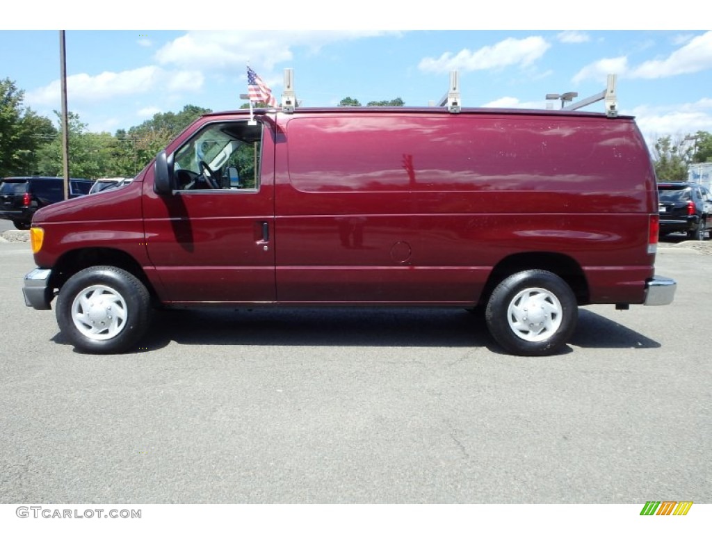 2007 E Series Van E150 Commercial - Dark Toreador Red Metallic / Medium Flint Grey photo #8