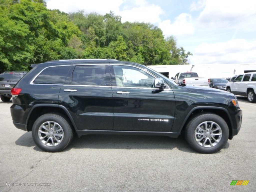 2015 Grand Cherokee Limited 4x4 - Black Forest Green Pearl / Black/Light Frost Beige photo #6