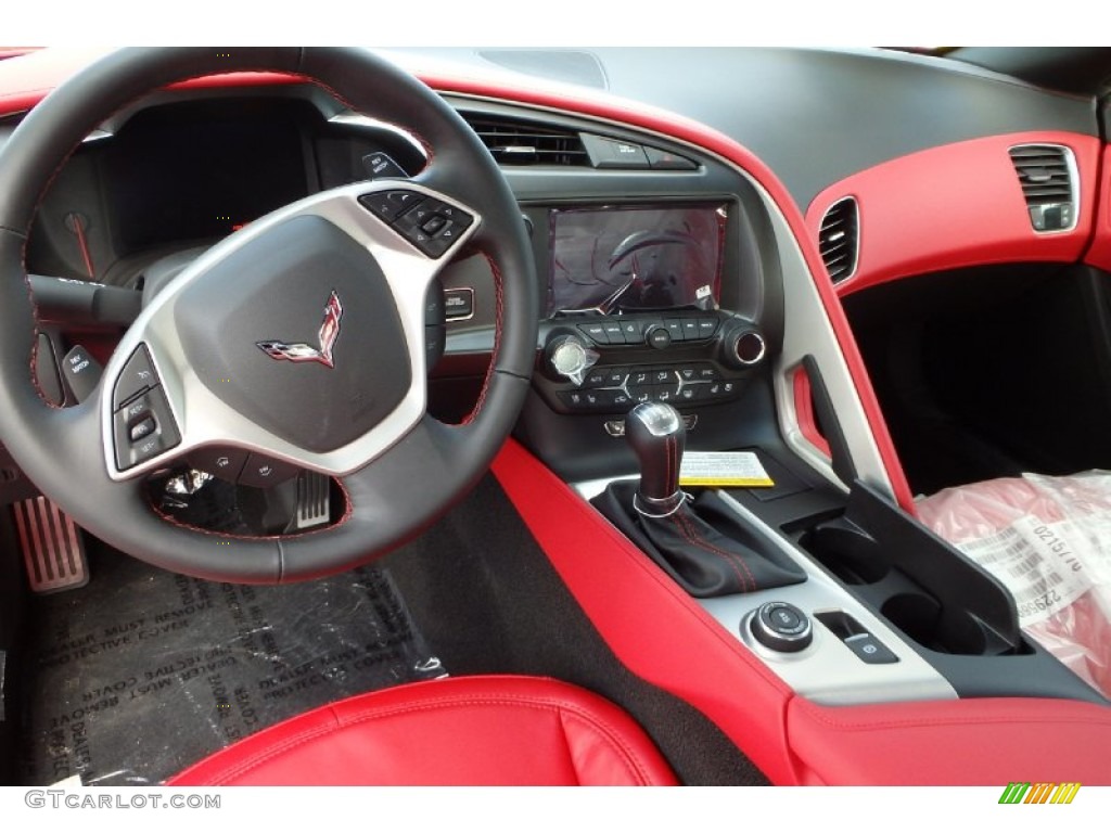 2014 Chevrolet Corvette Stingray Coupe Z51 Adrenaline Red Dashboard Photo #96417041