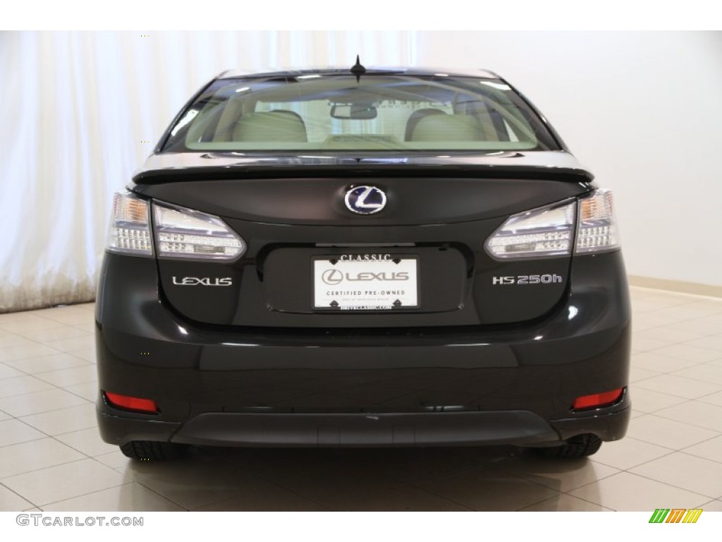 2010 HS 250h Hybrid Premium - Obsidian Black / Parchment photo #24