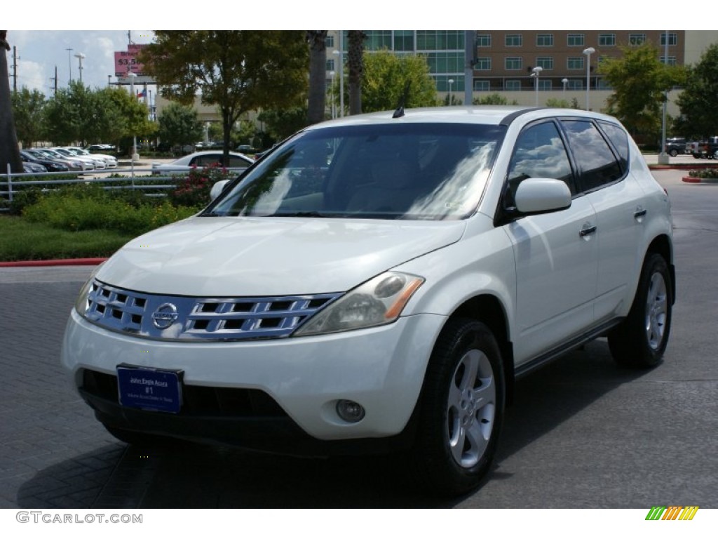 2004 Murano SE - Glacier Pearl White / Cabernet photo #2