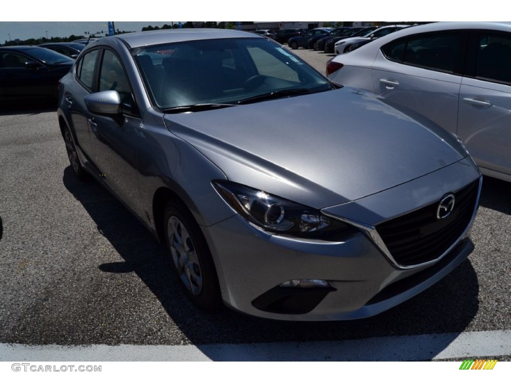 2014 MAZDA3 i Sport 4 Door - Liquid Silver Metallic / Black photo #4