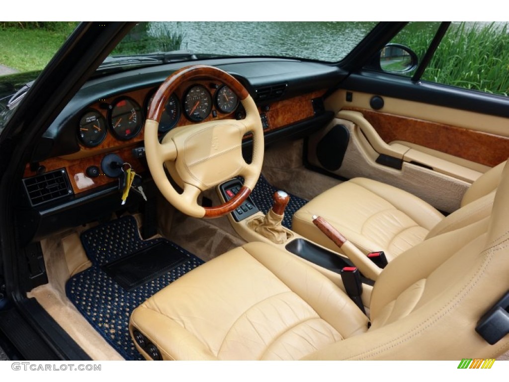 Cashmere Beige Interior 1996 Porsche 911 Carrera 4 Photo #96426640