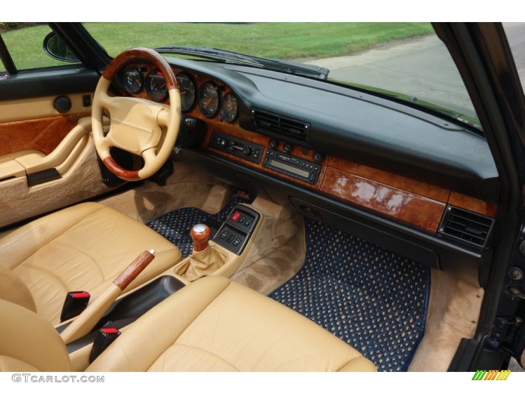 1996 Porsche 911 Carrera 4 Cashmere Beige Dashboard Photo #96426772