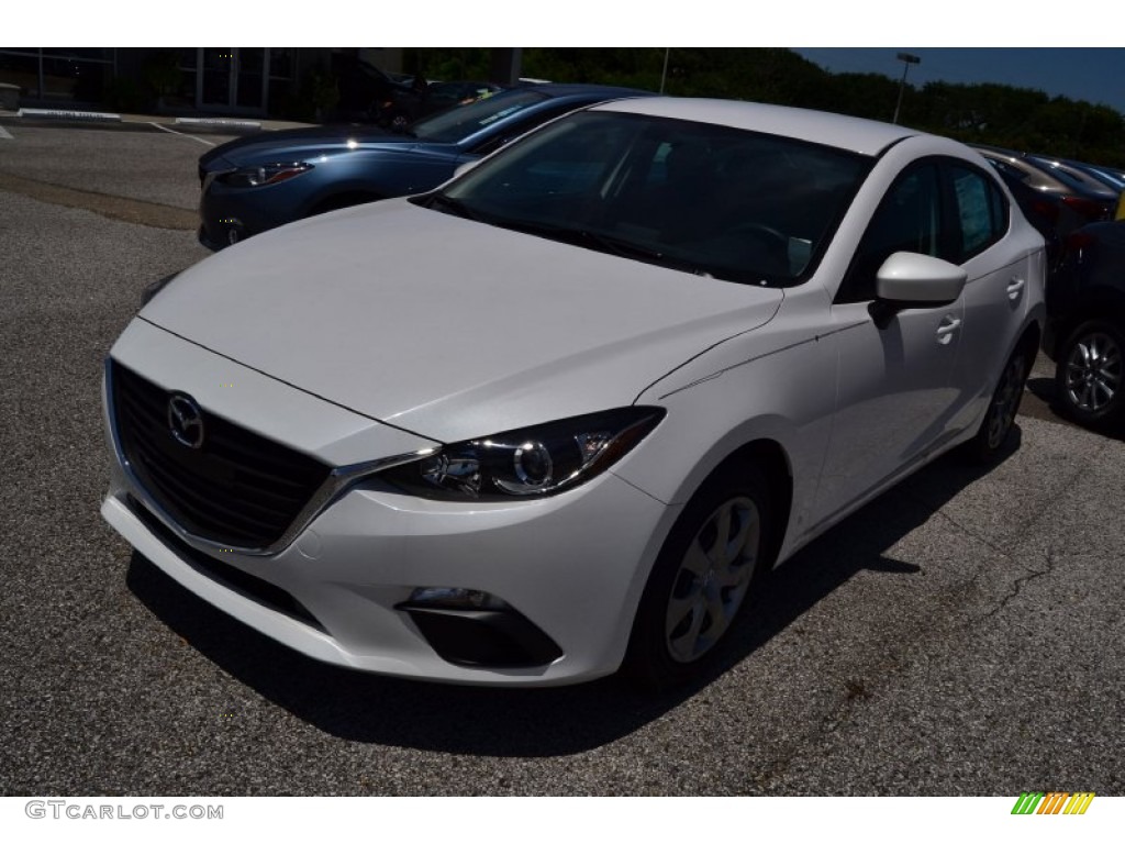 2014 MAZDA3 i Sport 4 Door - Snowflake White Pearl / Black photo #1