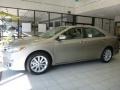 2013 Champagne Mica Toyota Camry Hybrid XLE  photo #2