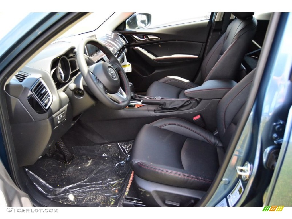 Black Interior 2014 Mazda MAZDA3 i Grand Touring 5 Door Photo #96427288