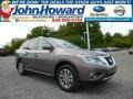 2014 Mocha Stone Nissan Pathfinder SV AWD  photo #1