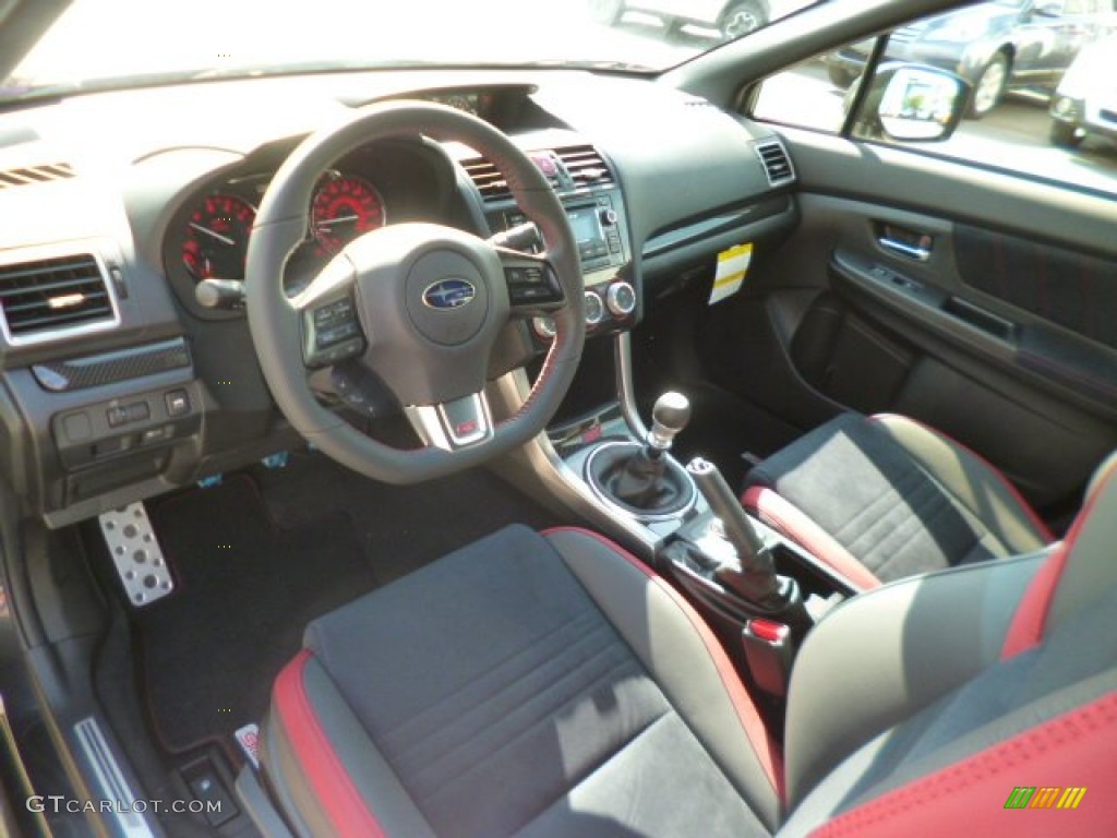 Carbon Black Interior 2015 Subaru WRX STI Photo #96429100
