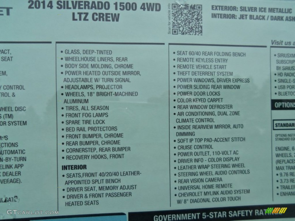2014 Silverado 1500 LTZ Crew Cab 4x4 - Silver Ice Metallic / Jet Black/Dark Ash photo #6