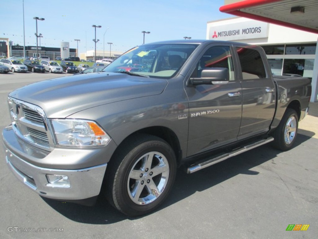 2011 Ram 1500 Laramie Longhorn Crew Cab 4x4 - Mineral Gray Metallic / Dark Slate Gray/Russet Brown photo #3