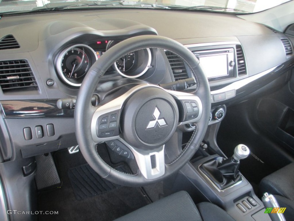 2014 Lancer Evolution GSR - Mercury Gray / Black photo #11