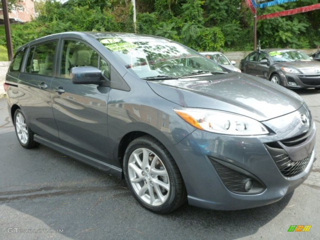 2012 MAZDA5 Touring - Metropolitan Gray Metallic / Sand photo #3