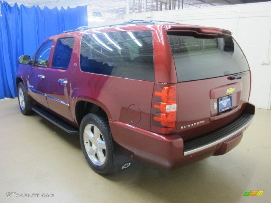 2011 Suburban LTZ 4x4 - Red Jewel Tintcoat / Light Cashmere/Dark Cashmere photo #5