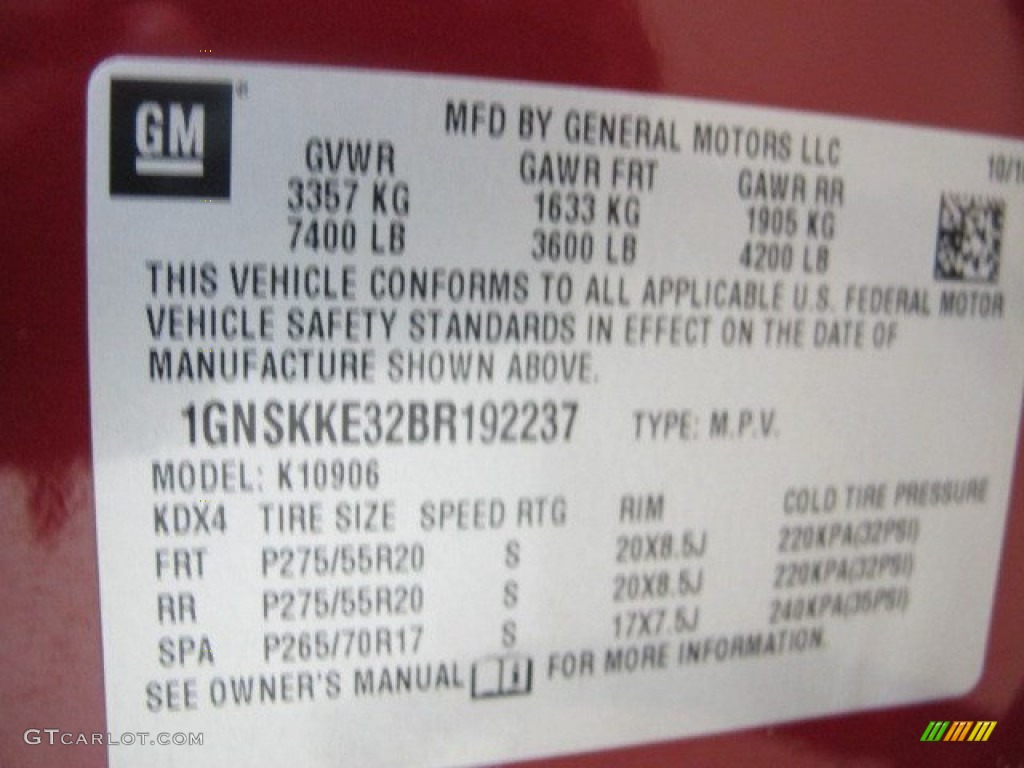 2011 Suburban LTZ 4x4 - Red Jewel Tintcoat / Light Cashmere/Dark Cashmere photo #47