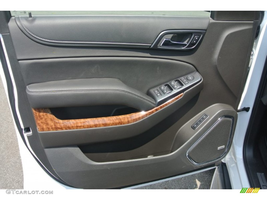 2015 Chevrolet Tahoe LTZ 4WD Jet Black Door Panel Photo #96434971
