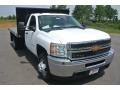 2014 Summit White Chevrolet Silverado 3500HD WT Regular Cab 4x4 Stake Truck  photo #1