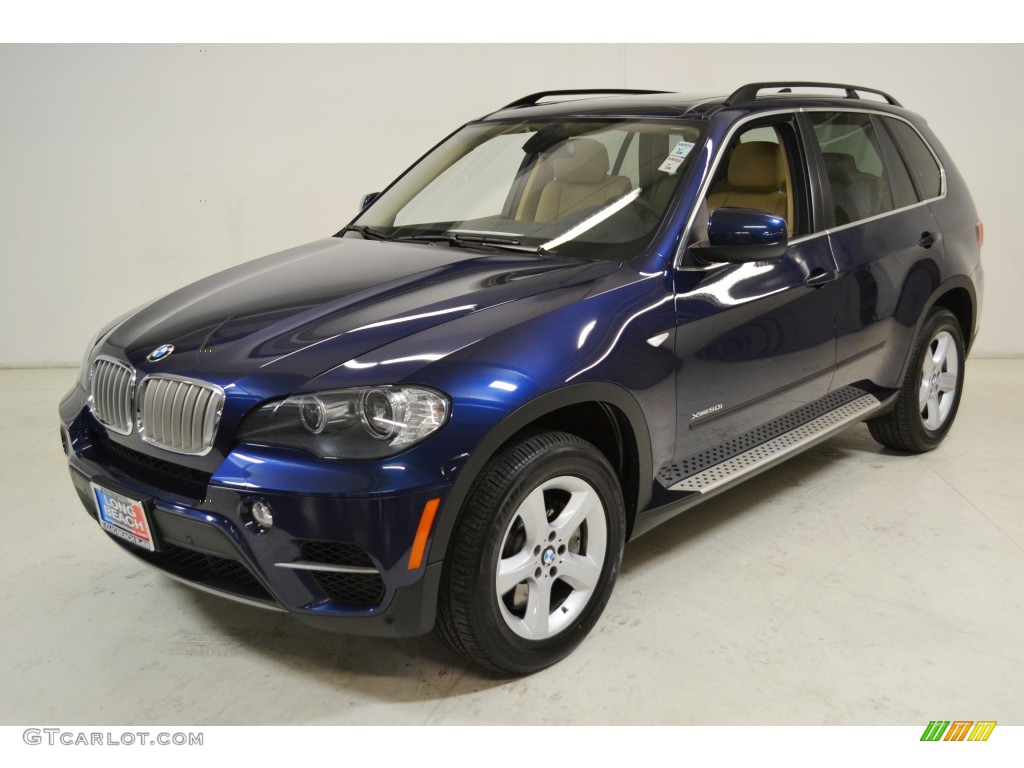 2011 X5 xDrive 50i - Deep Sea Blue Metallic / Sand Beige photo #9