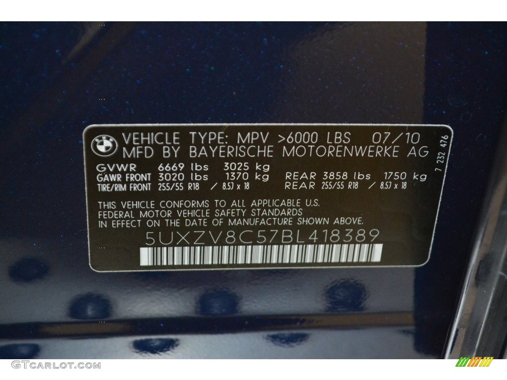 2011 X5 xDrive 50i - Deep Sea Blue Metallic / Sand Beige photo #11