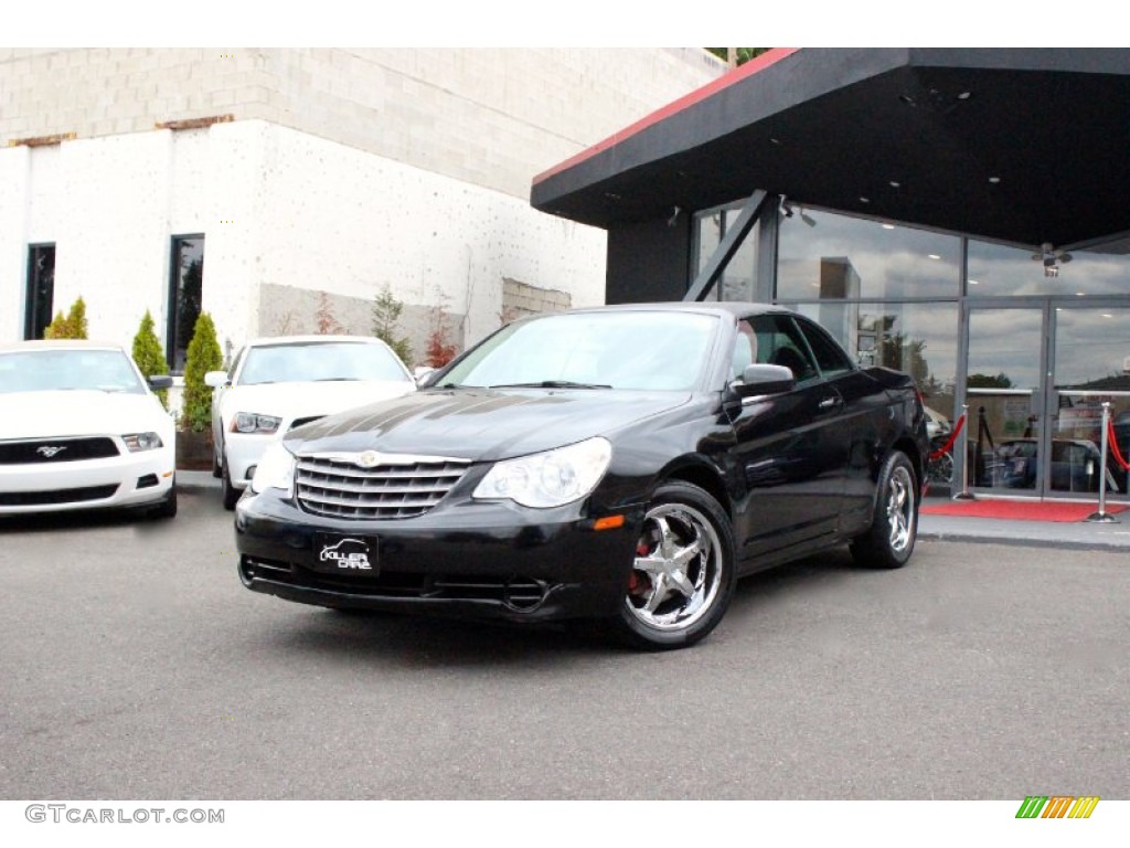 2008 Sebring LX Convertible - Brilliant Black Crystal Pearl / Dark Slate Gray/Light Slate Gray photo #3