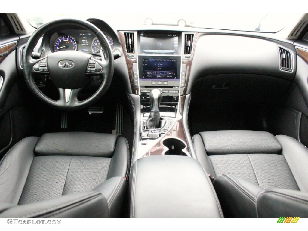Graphite Interior 2014 Infiniti Q 50S 3.7 AWD Photo #96439308