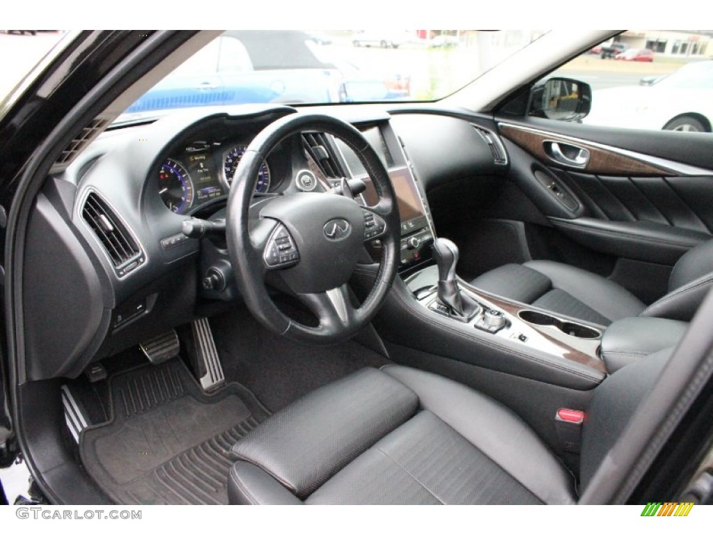 Graphite Interior 2014 Infiniti Q 50S 3.7 AWD Photo #96439340